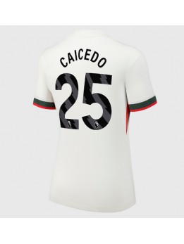 Chelsea Moises Caicedo #25 Replika Borta Kläder Dam 2025-26 Kortärmad